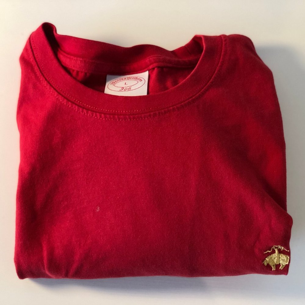 Brooks Brothers Men Large T - Shirt - Red